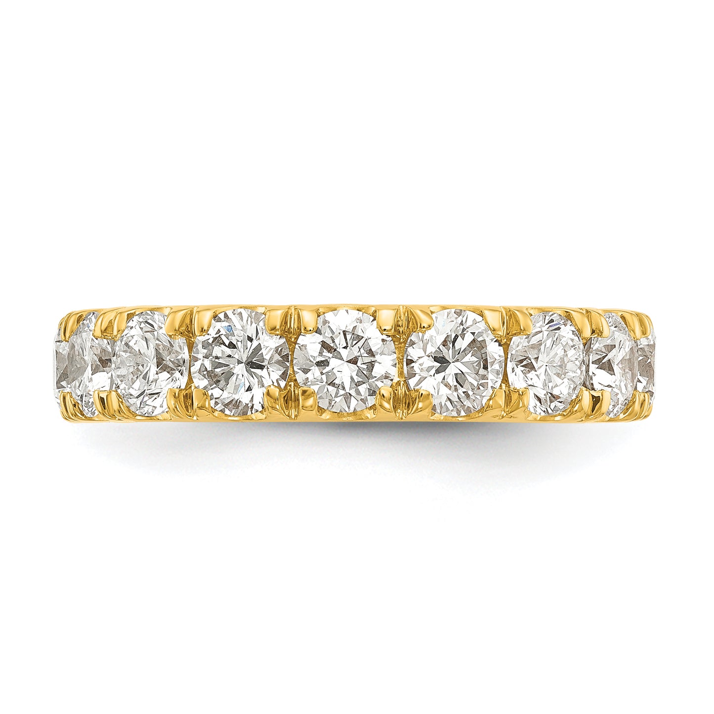 14k Yellow Gold 2 Ct. Lab Grown Diamond VS/SI+ G+ Wedding Band Ring