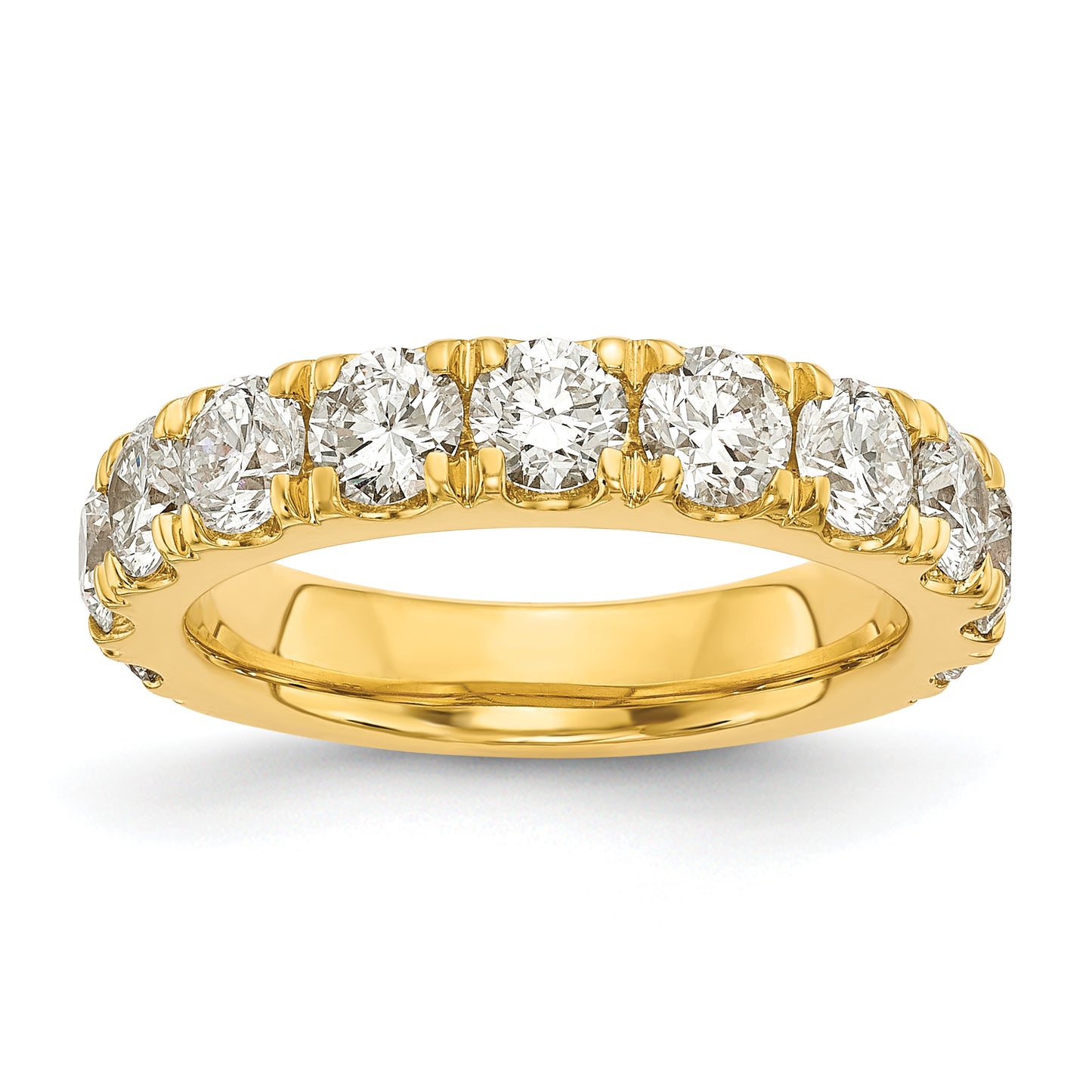 14k Yellow Gold 2 Ct. Lab Grown Diamond VS/SI+ G+ Wedding Band Ring