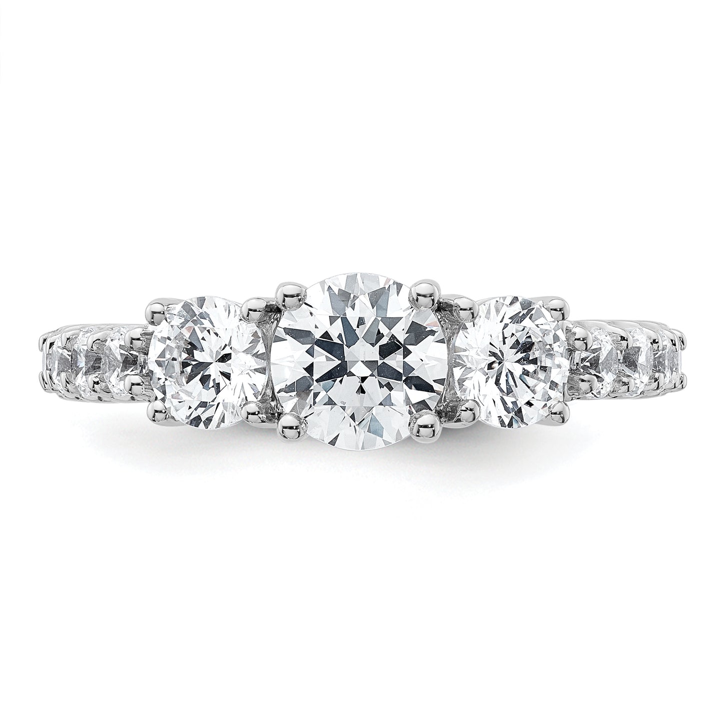 14k White Gold 2 Ct. Lab Grown Diamond VS/SI+ G+ Round Engagement Ring