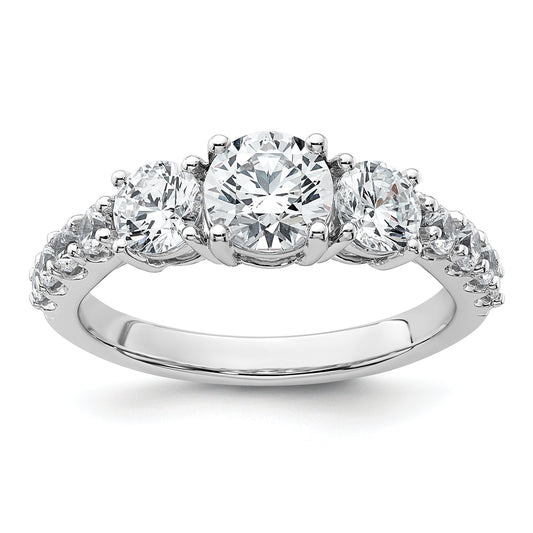 14k White Gold 2 Ct. Lab Grown Diamond VS/SI+ G+ Round Engagement Ring