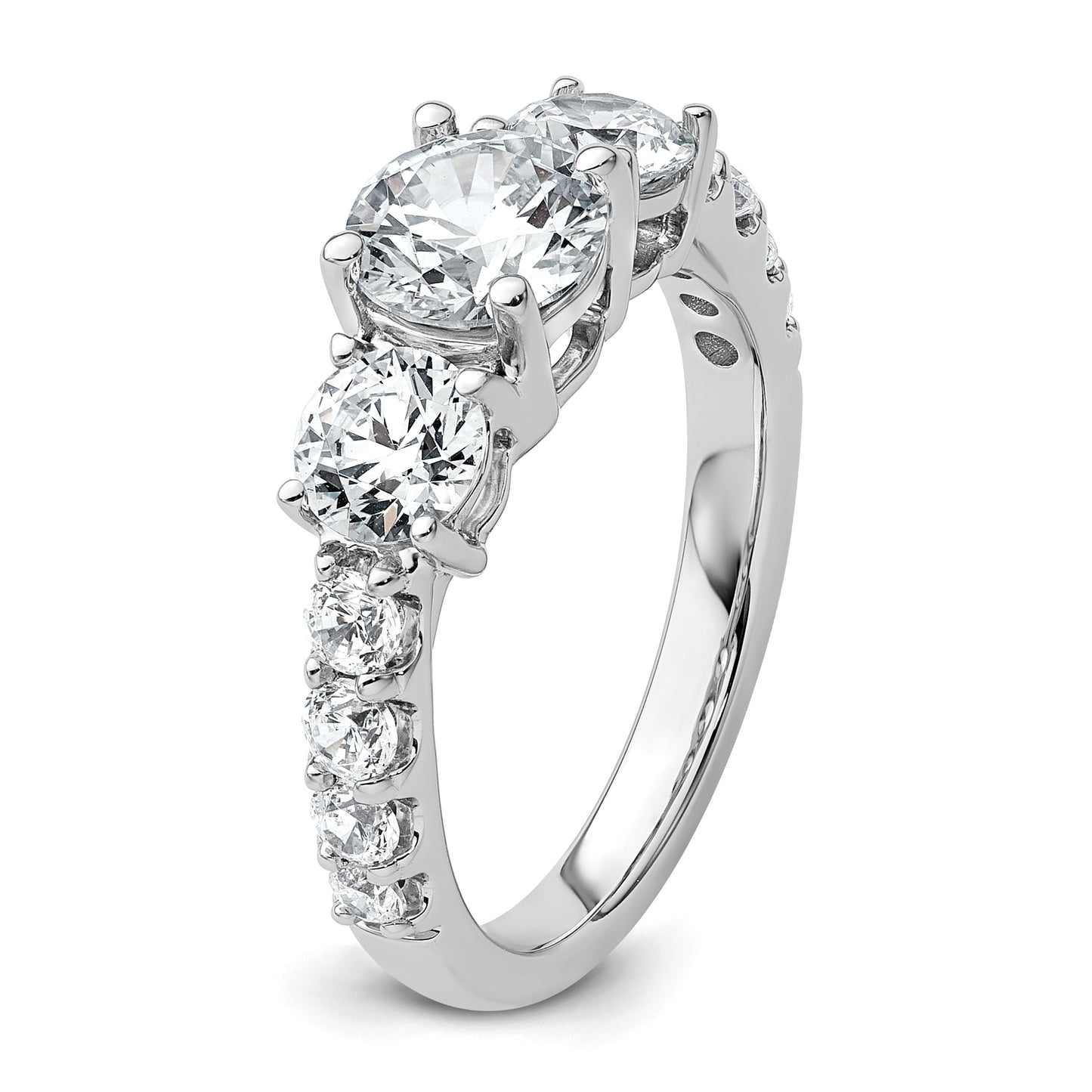 14k White Gold 2 1/2 Ct. Lab Grown Diamond VS/SI+ G+ Round Engagement Ring