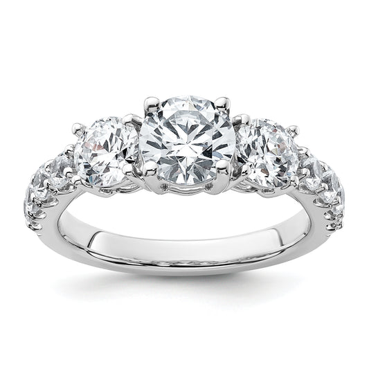 14k White Gold 2 1/2 Ct. Lab Grown Diamond VS/SI+ G+ Round Engagement Ring