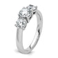 14k White Gold 1 1/2 Ct. Certified Lab Grown Diamond VS/SI+ G+ Three Stone Engagement Ring