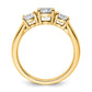 14k Yellow Gold 1 1/2 Ct. Certified Lab Grown Diamond VS/SI+ G+ Three Stone Complete Engagement Ring