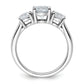 14k White Gold 2 Ct. Certified Lab Grown Diamond VS/SI+ G+ Three Stone Engagement Ring