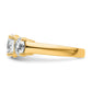 14k Yellow Gold 3 Ct. Certified Lab Grown Diamond VS/SI+ G+ Three Stone Complete Engagement Ring