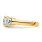 14k Yellow Gold 3 Ct. Certified Lab Grown Diamond VS/SI+ G+ Three Stone Engagement Ring