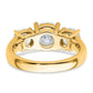 14k Yellow Gold 3 Ct. Certified Lab Grown Diamond VS/SI+ G+ Three Stone Complete Engagement Ring