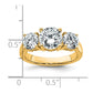 14k Yellow Gold 3 Ct. Certified Lab Grown Diamond VS/SI+ G+ Three Stone Complete Engagement Ring