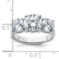 14k White Gold 4 Ct. Certified Lab Grown Diamond VS/SI+ G+ Three Stone Engagement Ring