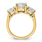 14k Yellow Gold 4 Ct. Certified Lab Grown Diamond VS/SI+ G+ Three Stone Complete Engagement Ring