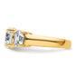 14k Yellow Gold 4 Ct. Lab Grown Diamond VS/SI+ G+ Three Stone Engagement Ring