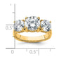 14k Yellow Gold 4 Ct. Certified Lab Grown Diamond VS/SI+ G+ Three Stone Complete Engagement Ring