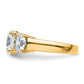 14k Yellow Gold 5 Ct. Lab Grown Diamond VS/SI+ G+ Three Stone Complete Engagement Ring