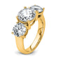 14k Yellow Gold 5 Ct. Lab Grown Diamond VS/SI+ G+ Three Stone Complete Engagement Ring