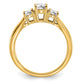 14k Yellow Gold 3/8 Ct. Ct. Lab Grown Diamond VS/SI+ G+ 3/8 Ct. Center Round Three Stone Semi Mount Engagement Ring