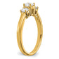 14k Yellow Gold 3/8 Ct. Ct. Lab Grown Diamond VS/SI+ G+ 3/8 Ct. Center Round Three Stone Semi Mount Engagement Ring