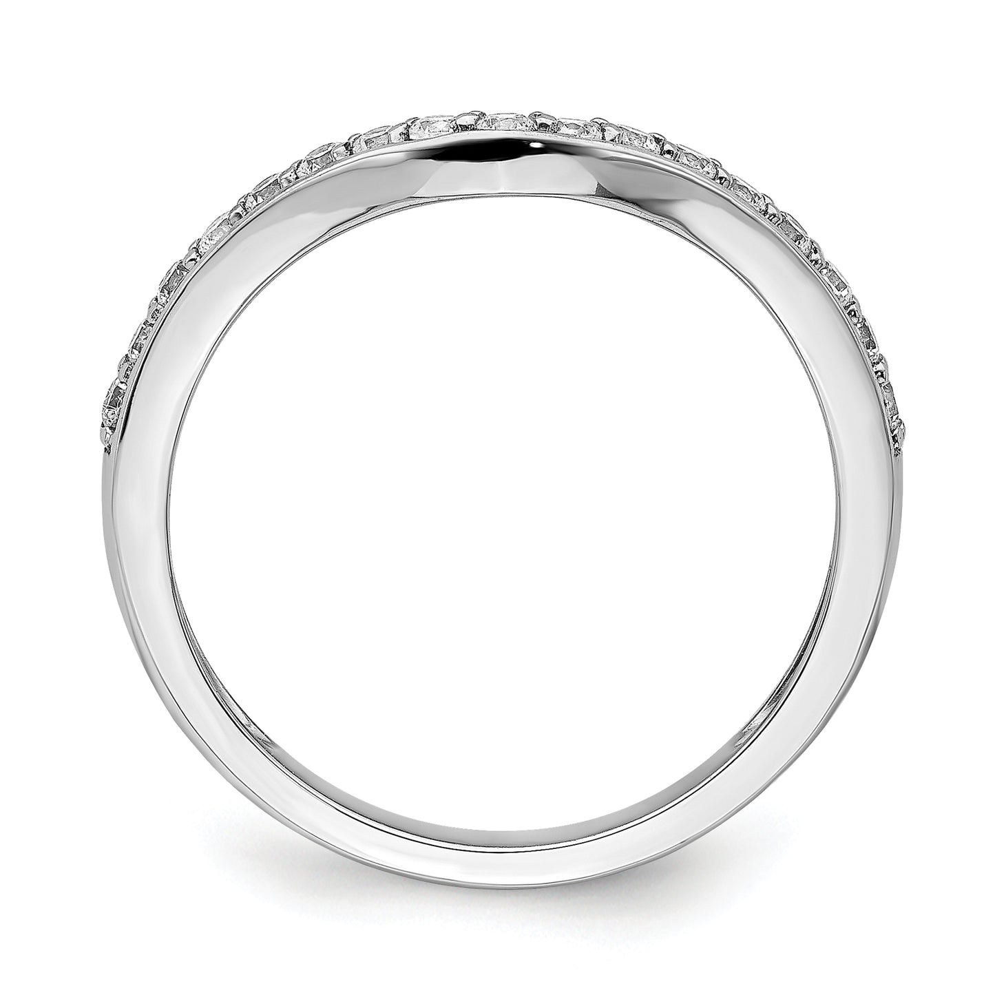 14k White Gold 1/3 Ct. Lab Grown Diamond VS/SI+ G+ Band Ring