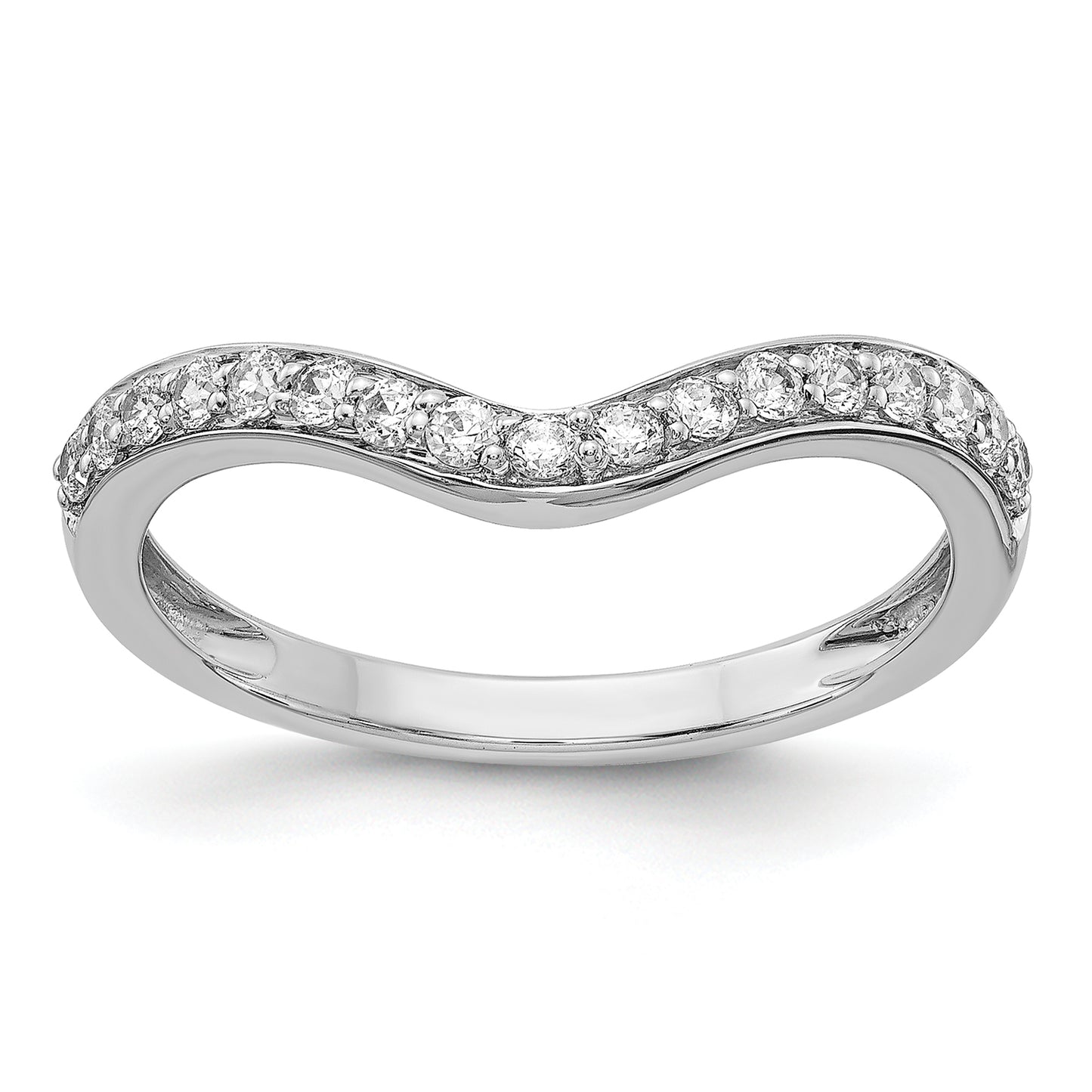 14k White Gold 1/3 Ct. Lab Grown Diamond VS/SI+ G+ Band Ring