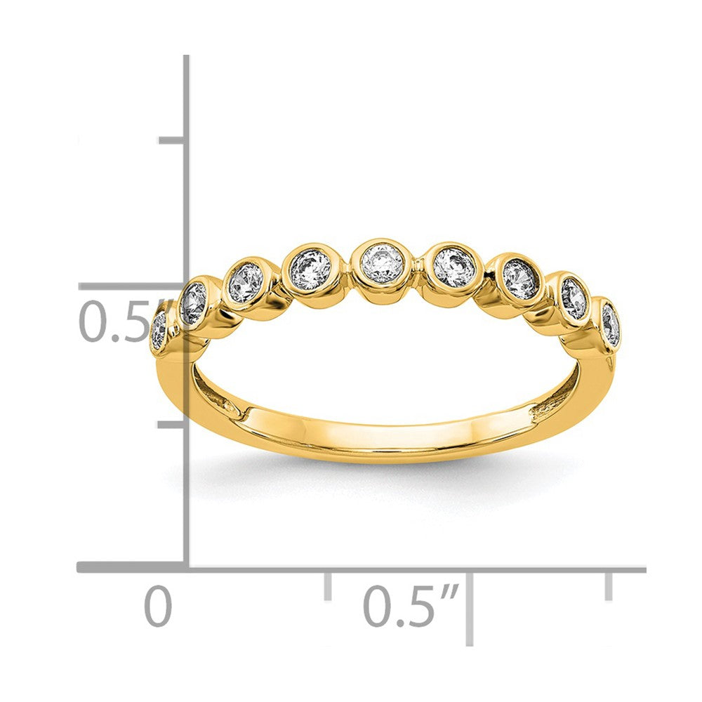 14k Yellow Gold 1/5 Ct. Lab Grown Diamond VS/SI+ G+ Complete Fashion Band