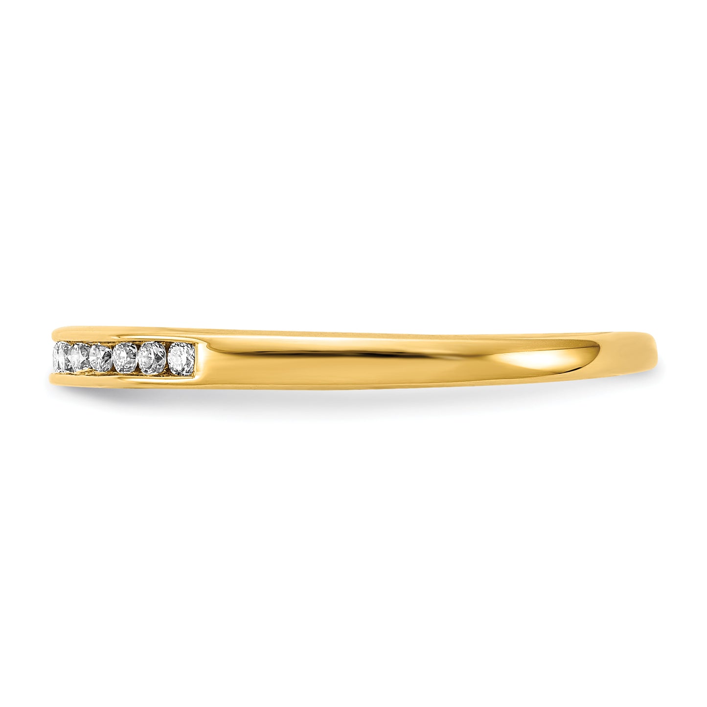 14k Yellow Gold 1/10 Ct. Lab Grown Diamond VS/SI+ G+ Channel Set Band Ring