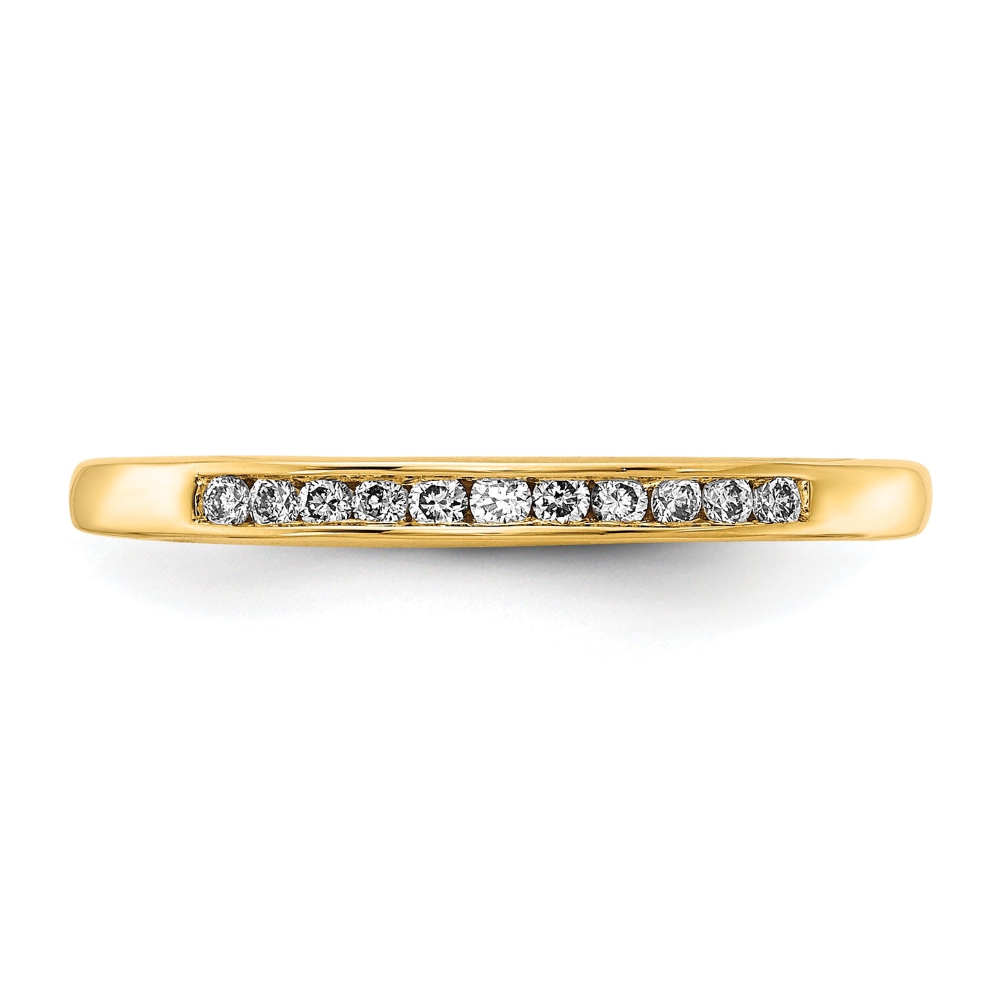 14k Yellow Gold 1/10 Ct. Lab Grown Diamond VS/SI+ G+ Channel Set Band Ring