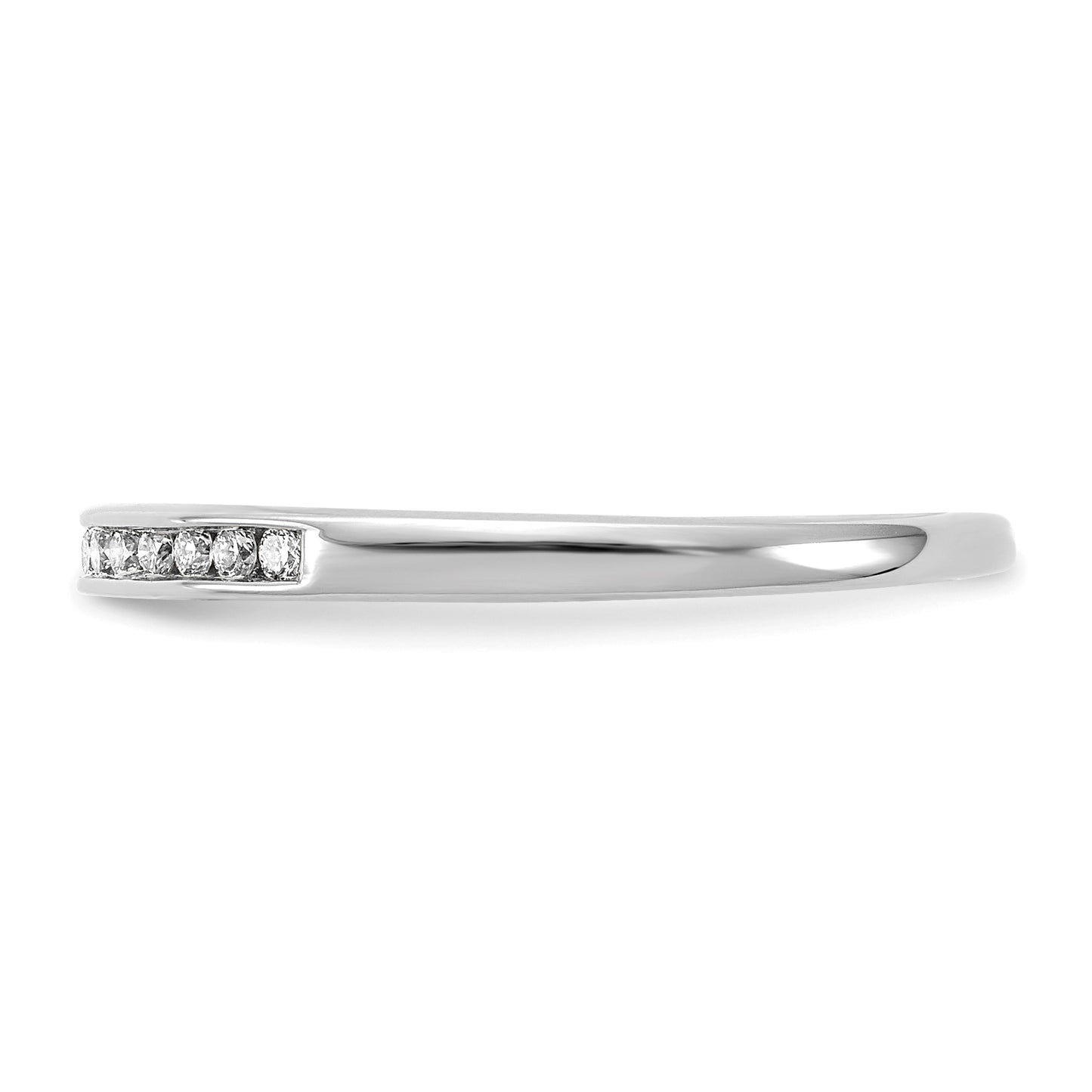 14k White Gold 1/10 Ct. Lab Grown Diamond VS/SI+ G+ Channel Set Band Ring