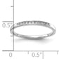 14k White Gold 1/10 Ct. Lab Grown Diamond VS/SI+ G+ Channel Set Band Ring