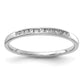 14k White Gold 1/10 Ct. Lab Grown Diamond VS/SI+ G+ Channel Set Band Ring