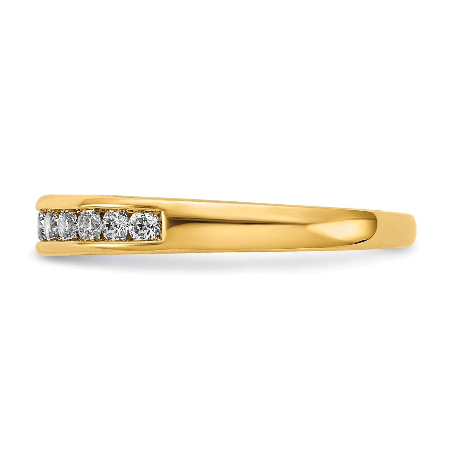 14k Yellow Gold 1/3 Ct. Lab Grown Diamond VS/SI+ G+ Channel Set Band Ring