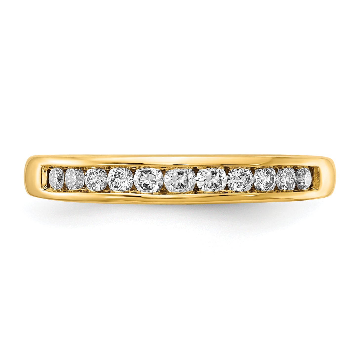 14k Yellow Gold 1/3 Ct. Lab Grown Diamond VS/SI+ G+ Channel Set Band Ring