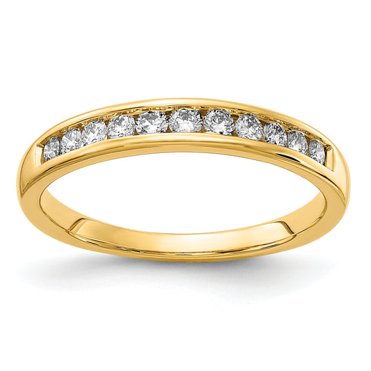 14k Yellow Gold 1/3 Ct. Lab Grown Diamond VS/SI+ G+ Channel Set Band Ring