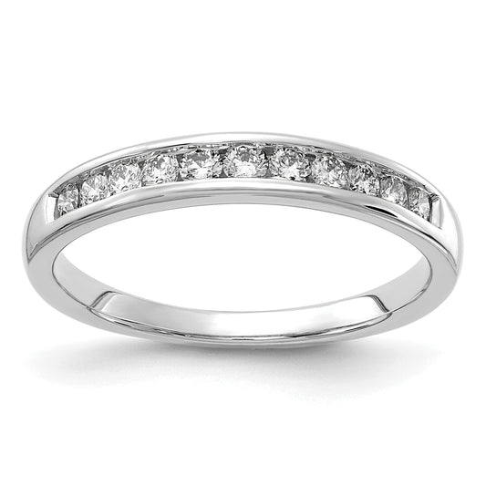 14k White Gold 1/3 Ct. Lab Grown Diamond VS/SI+ G+ Channel Set Band Ring