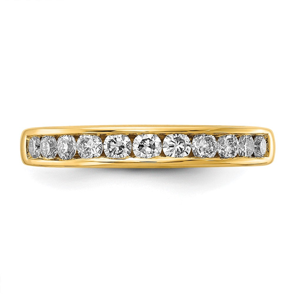 14k Yellow Gold 1/2 Ct. Lab Grown Diamond VS/SI+ G+ Complete Channel Set Band