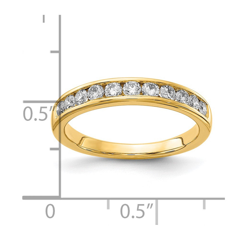 14k Yellow Gold 1/2 Ct. Lab Grown Diamond VS/SI+ G+ Complete Channel Set Band