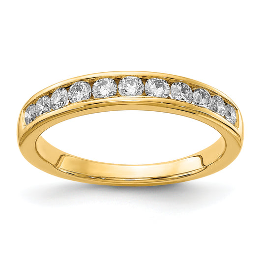 14k Yellow Gold 1/2 Ct. Lab Grown Diamond VS/SI+ G+ Channel Set Band Ring