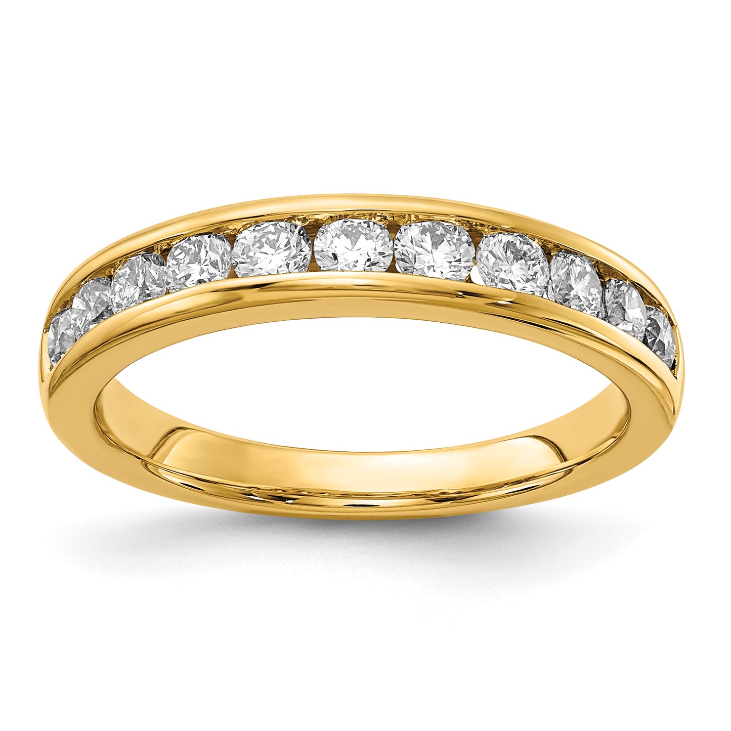 14k Yellow Gold 3/4 Ct. Lab Grown Diamond VS/SI+ G+ Channel Set Band Ring