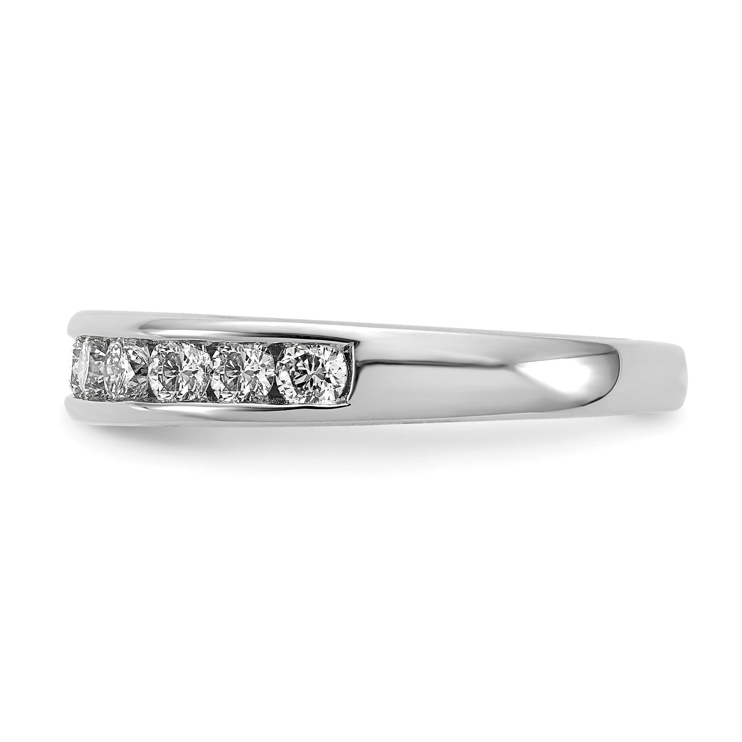 14k White Gold 3/4 Ct. Lab Grown Diamond VS/SI+ G+ Channel Set Band Ring