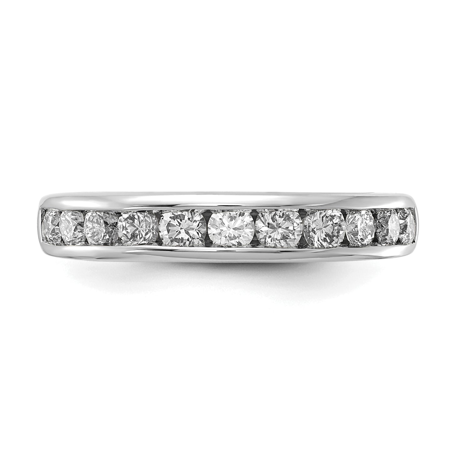 14k White Gold 3/4 Ct. Lab Grown Diamond VS/SI+ G+ Channel Set Band Ring