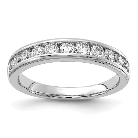 14k White Gold 3/4 Ct. Lab Grown Diamond VS/SI+ G+ Channel Set Band Ring