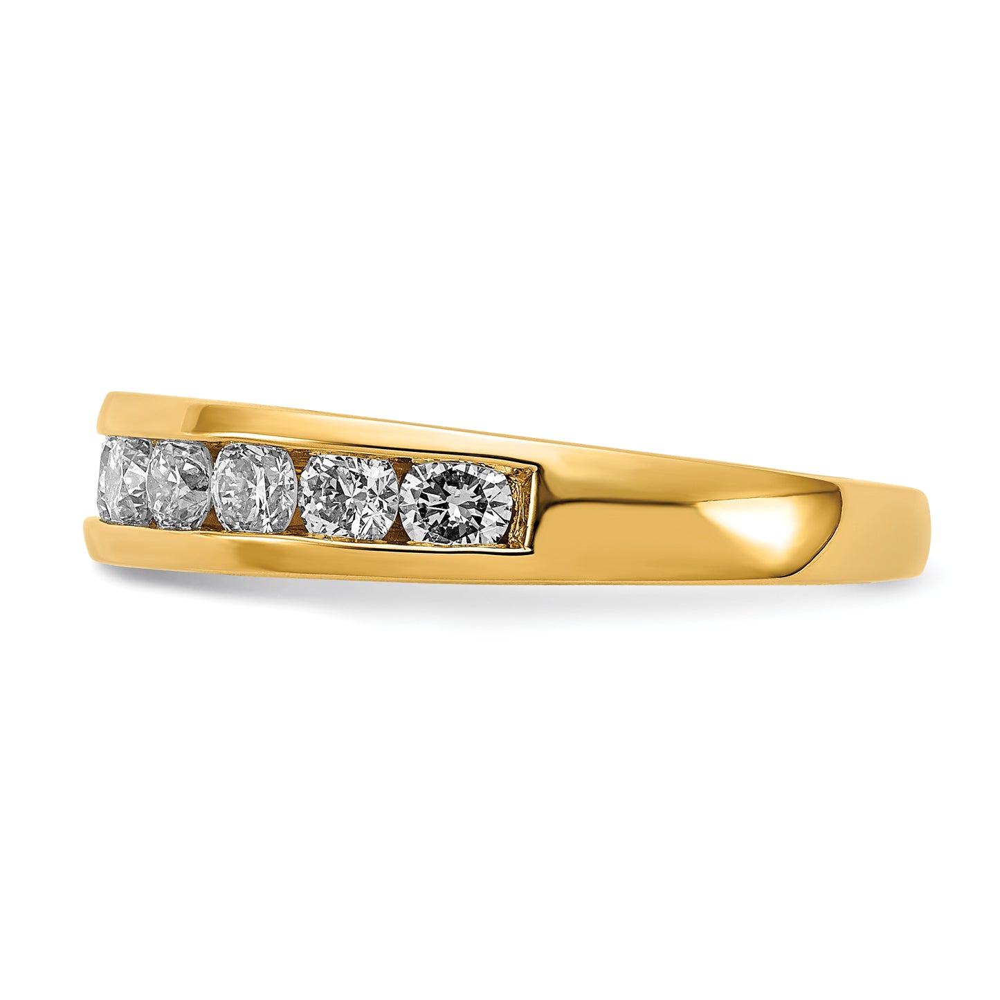 14k Yellow Gold 1 Ct. Lab Grown Diamond VS/SI+ G+ Channel Set Band Ring