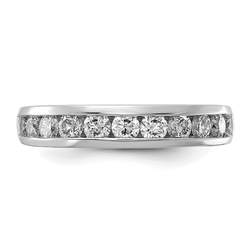 14k White Gold 1 Ct. Lab Grown Diamond VS/SI+ G+ Complete Channel Set Band