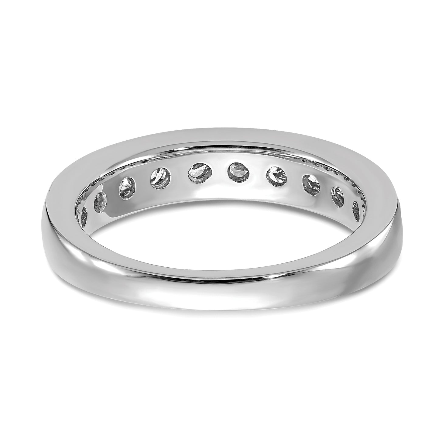 14k White Gold 1 Ct. Lab Grown Diamond VS/SI+ G+ Channel Set Band Ring