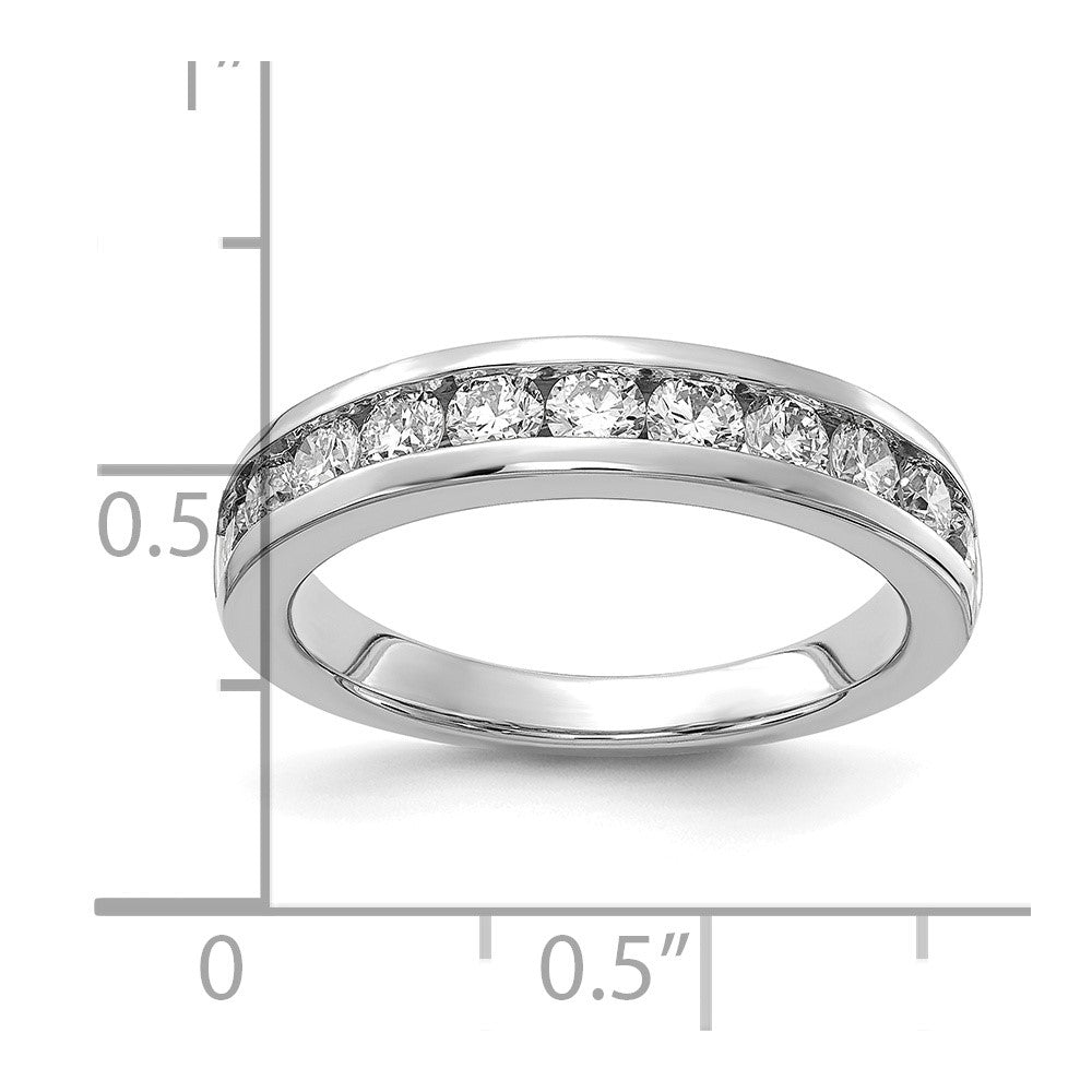 14k White Gold 1 Ct. Lab Grown Diamond VS/SI+ G+ Complete Channel Set Band