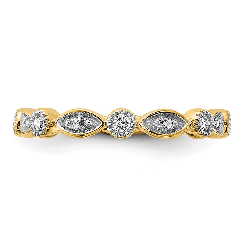 14k Yellow Gold 1/5 Ct. Lab Grown Diamond VS/SI+ G+ Complete Fashion Band