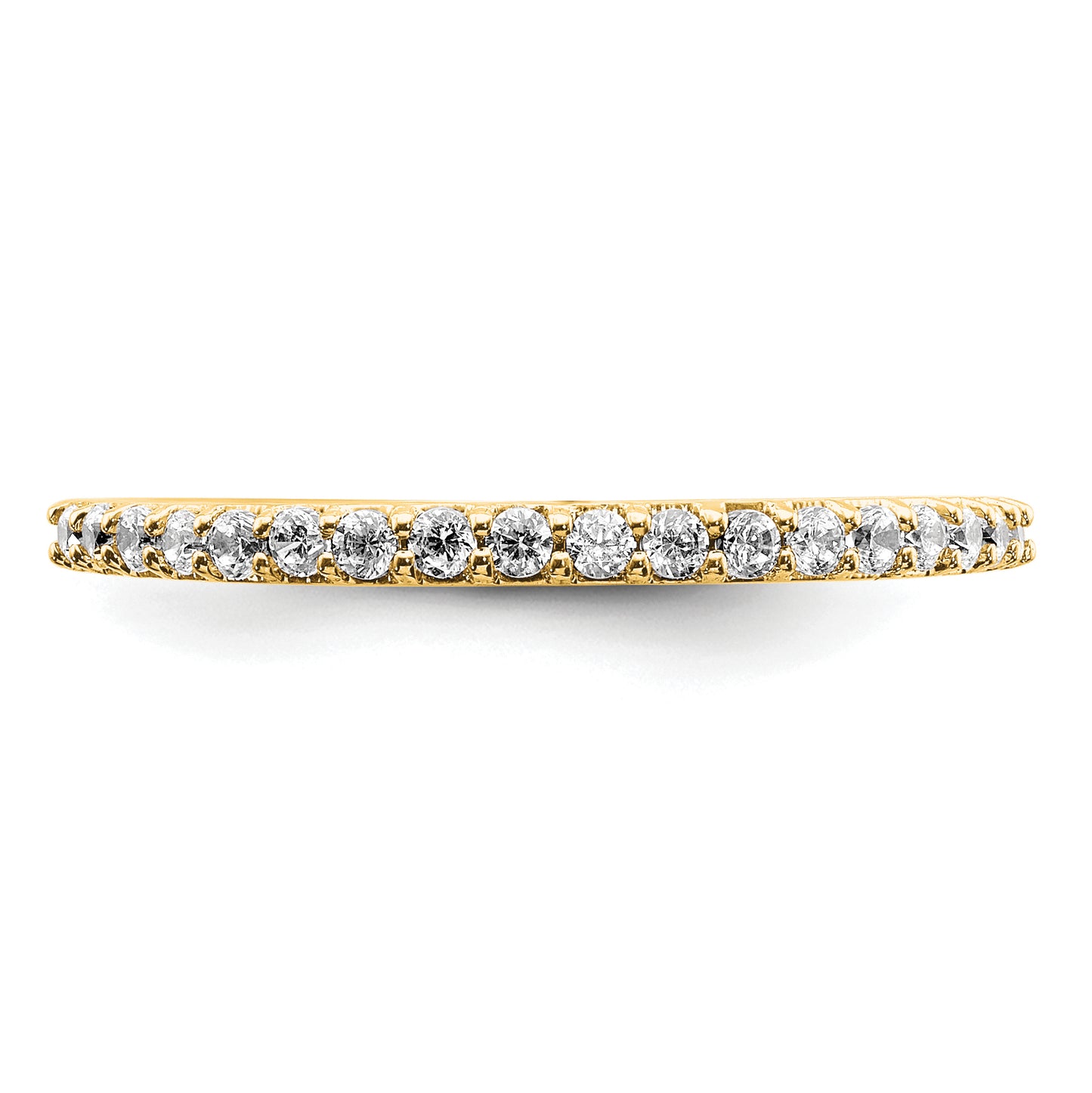 14k Yellow Gold 1/4 Ct. Lab Grown Diamond VS/SI+ G+ Wedding Band Ring