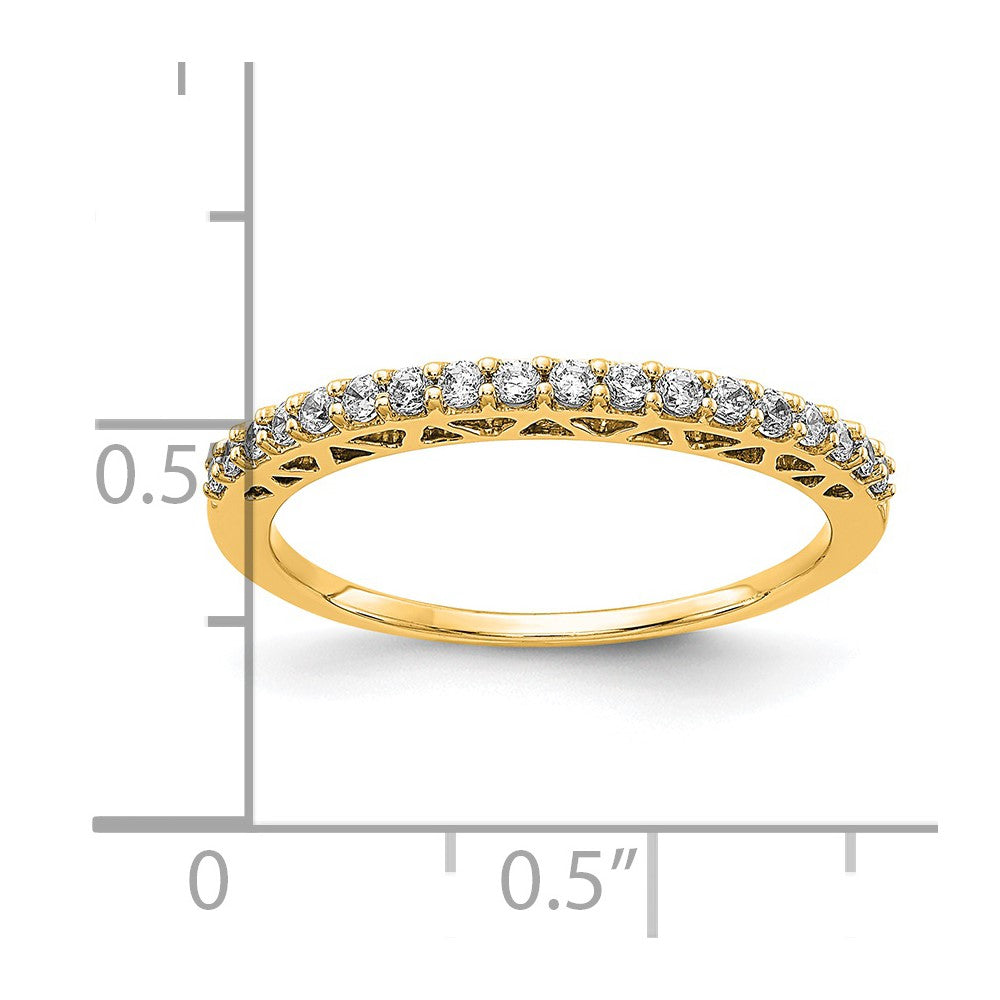 14k Yellow Gold 1/4 Ct. Lab Grown Diamond VS/SI+ G+ Complete Wedding Band