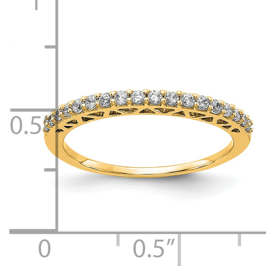 14k Yellow Gold 1/4 Ct. Lab Grown Diamond VS/SI+ G+ Wedding Band Ring