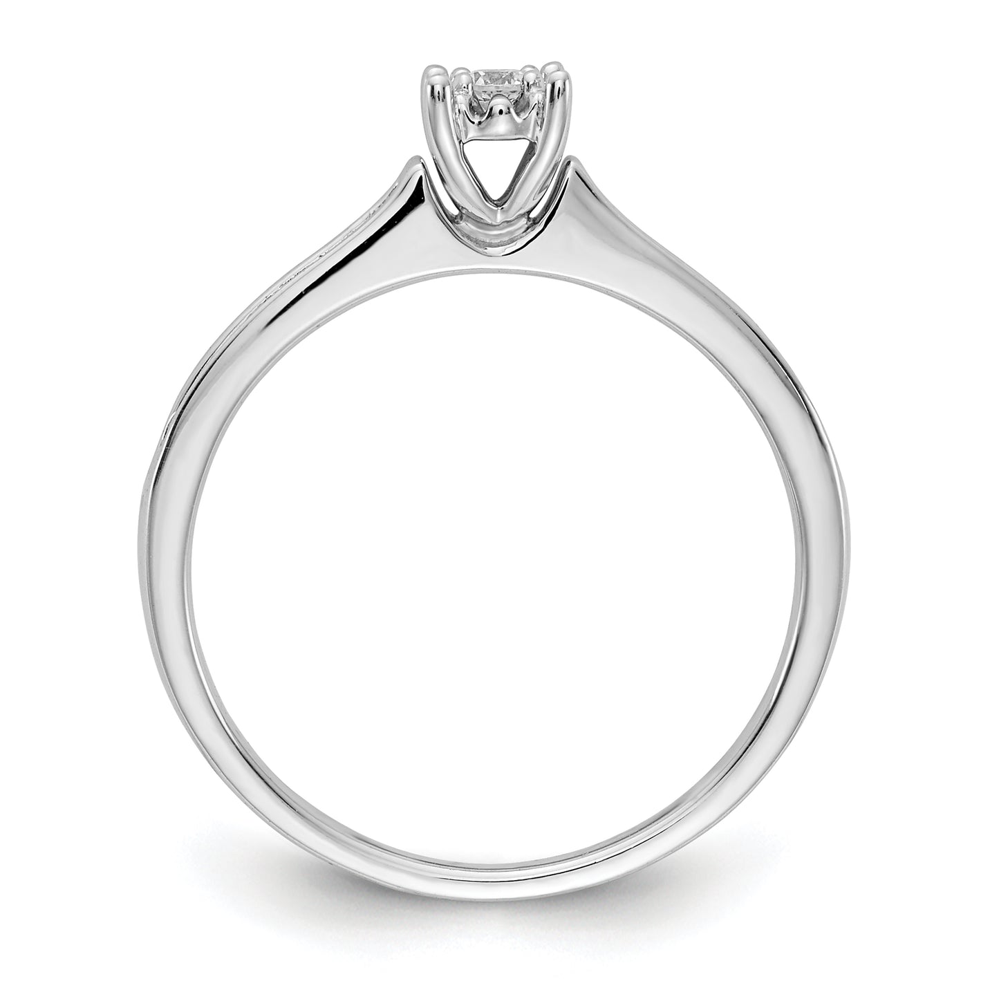 14K White Gold Lab Grown VS/SI+ G+ Diamond Petite Engagement Ring