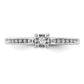 14K White Gold Lab Grown VS/SI+ G+ Diamond Petite Engagement Ring